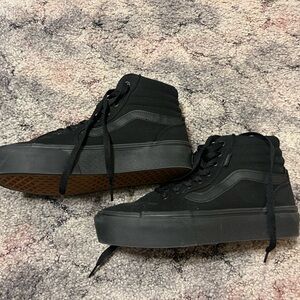 Black Platform Sk8-Hi Vans